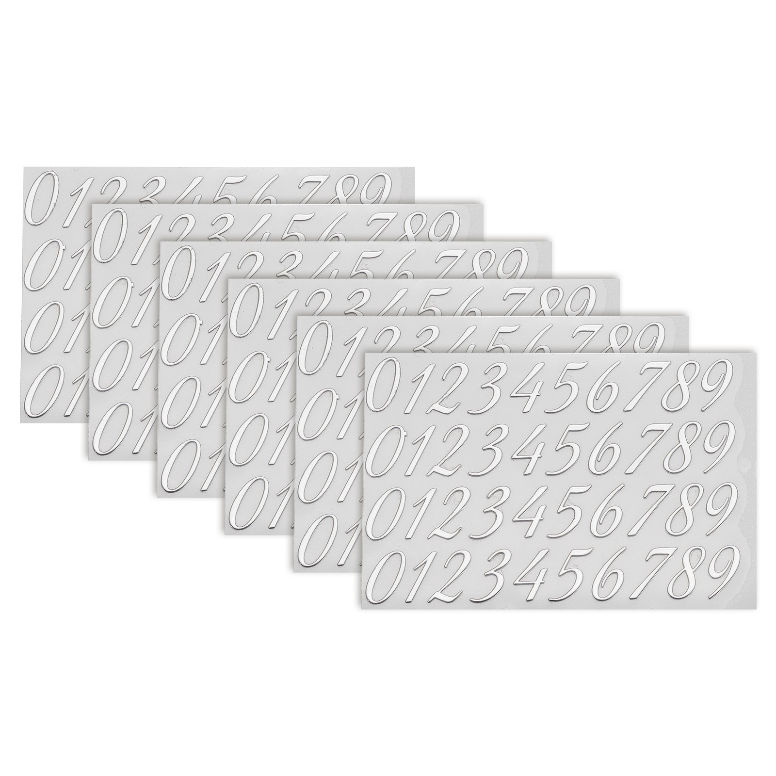 6Sheets Letter Stickers 0.6"Letter Stickers Alphabet Stickers (Silver Lowercase)