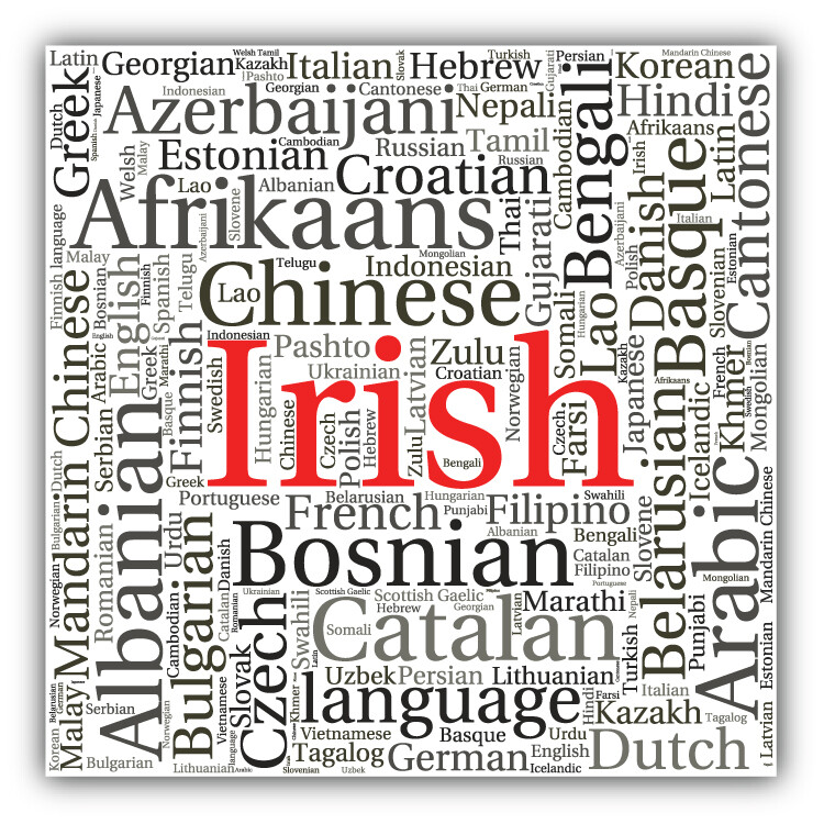 Language Word Cloud Car Bumper Sticker Decal