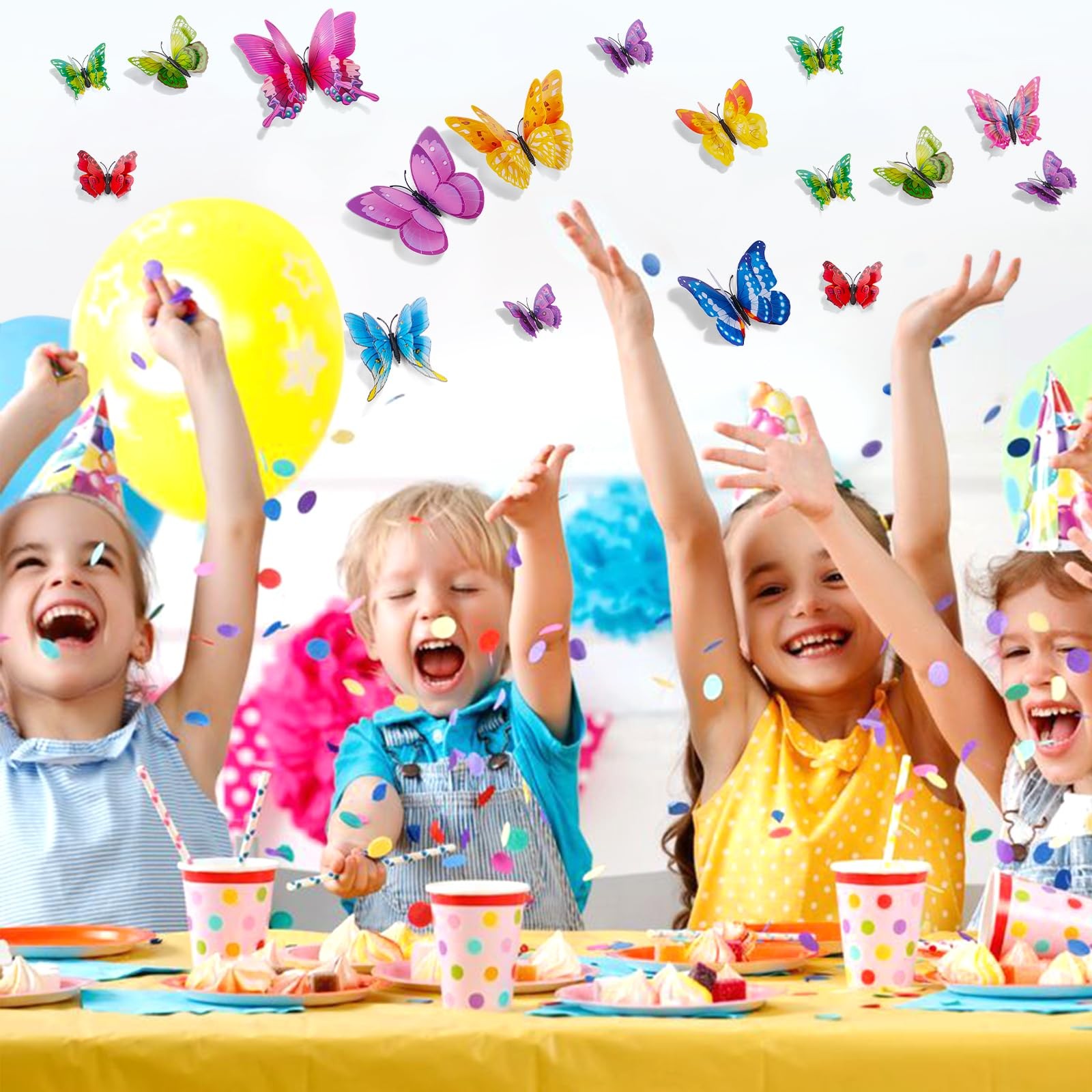 24 Mariposas 3D Para Decorar Pasteles Arreglos Florales De Pared El Cuarto Niñas