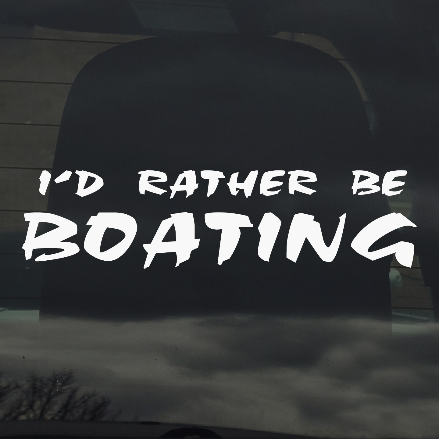 I'd Rather Be Boating Vinyl Decal Sticker for Car Window Laptop & More