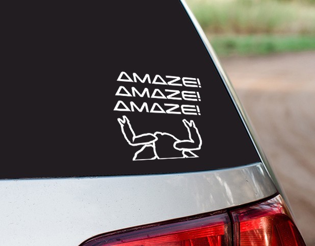 Project Hail Mary window decal Rocky "AMAZE!" (version1)