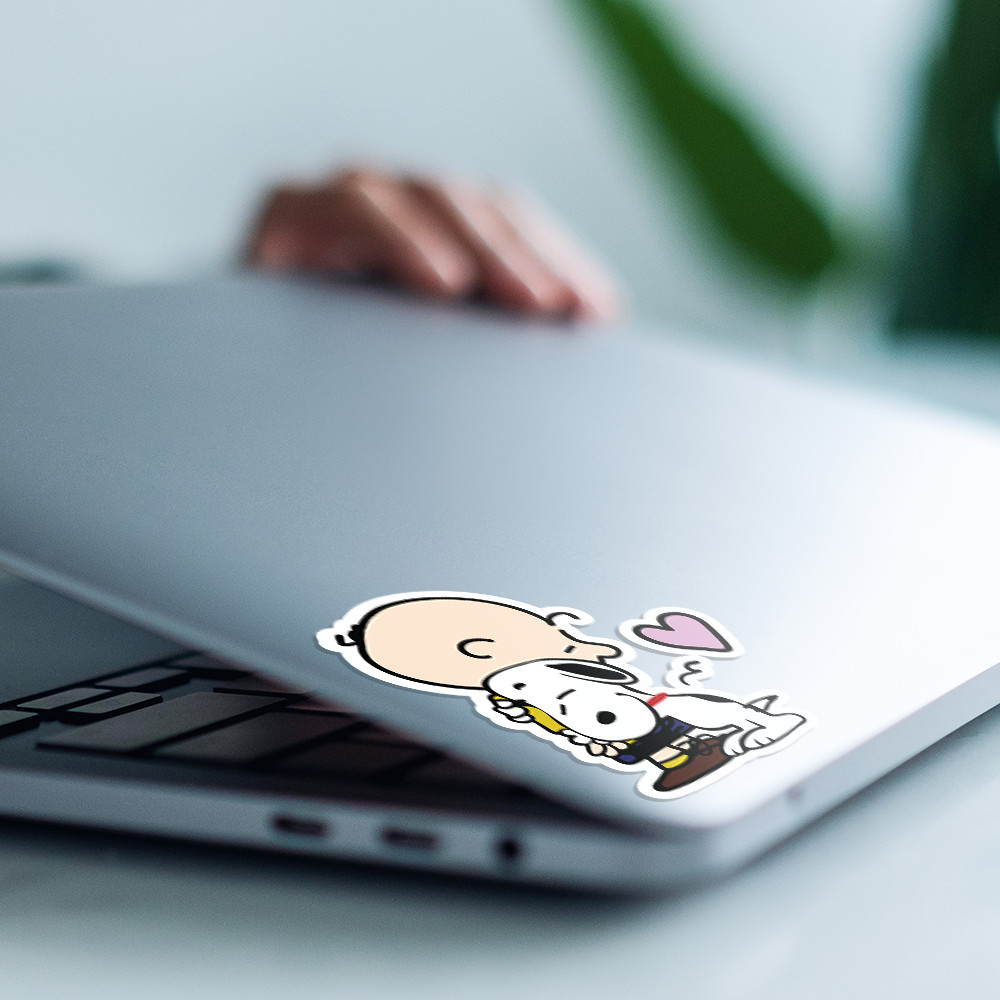 Peanuts Sticker Of Snoopy Hugging Charlie Brown Cute And Aesthetic 3.2" x 4"