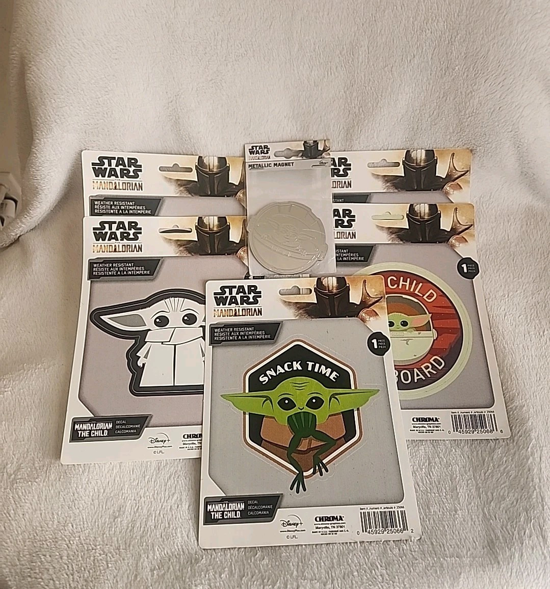 Baby Yoda The Child Mandalorian Star Wars Vinyl Sticker Bundle Car Decals Lot 6