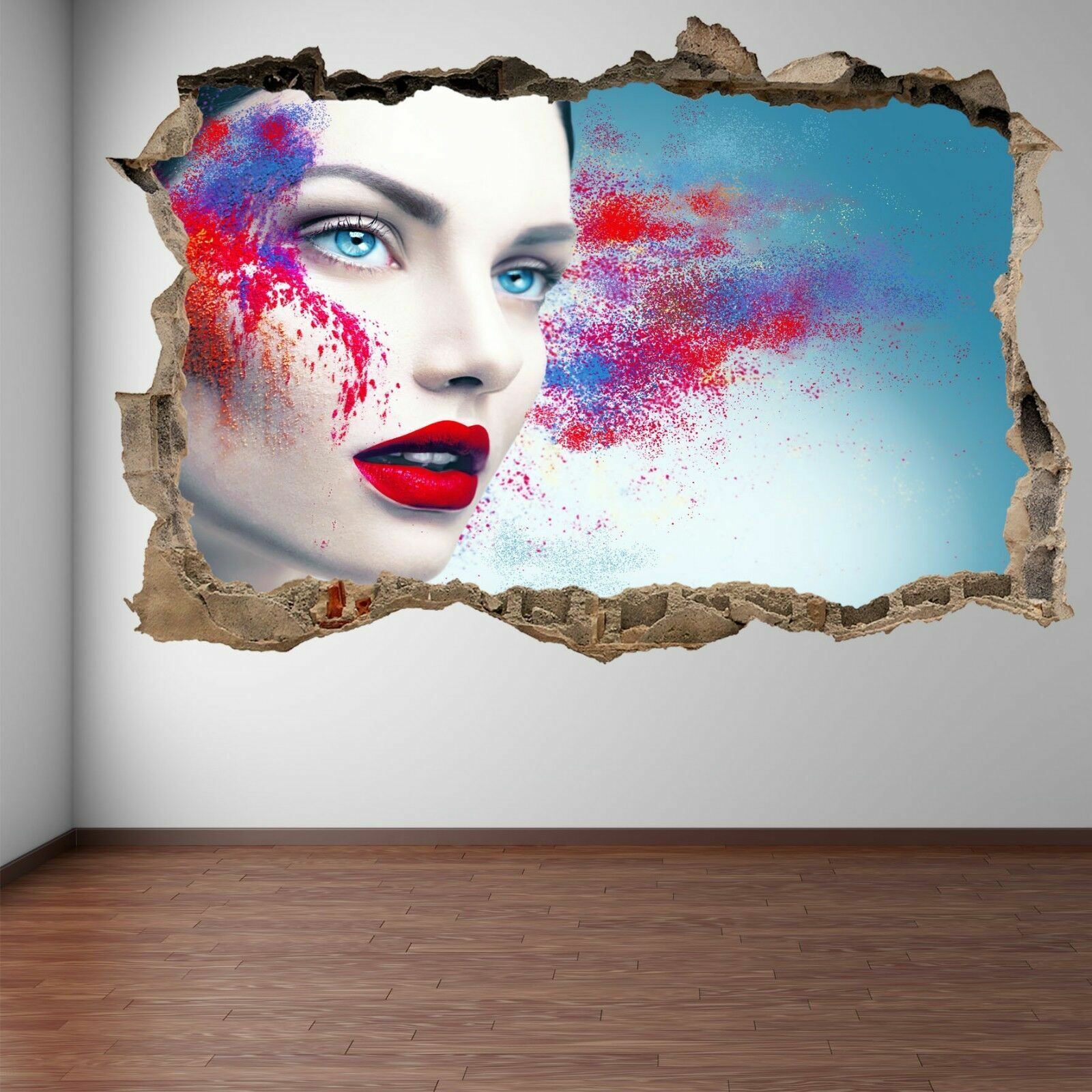 Makeup Powder Model Beauty Salon Wall Art Stickers Mural Decal Fashion Girl GP5