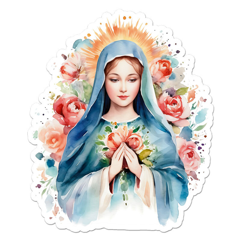 Virgin Mary, Vinyl Decal Sticker, Indoor Outdoor, 3 Sizes, #11368