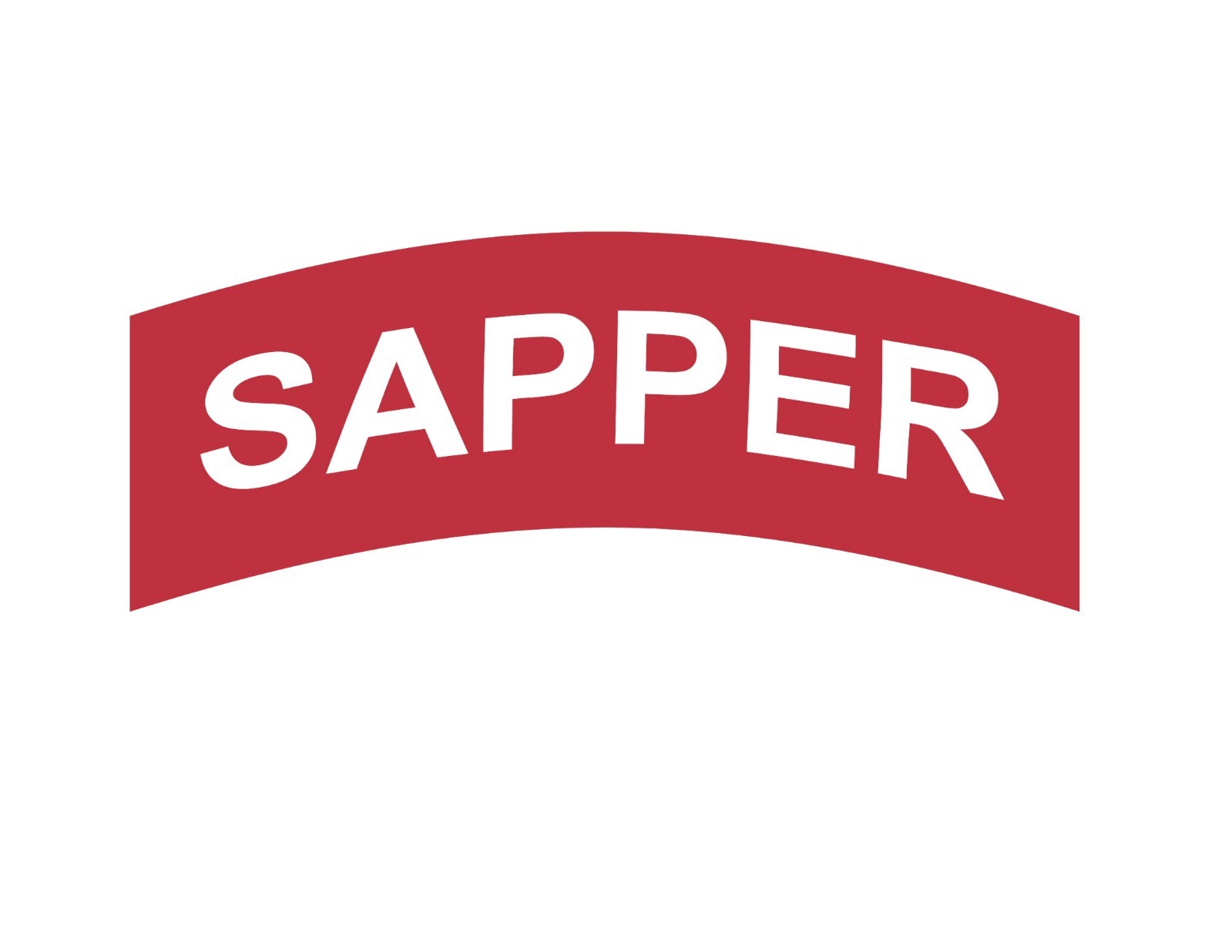 SAPPER Tab Vinyl Window Decal/Sticker RED/WHITE