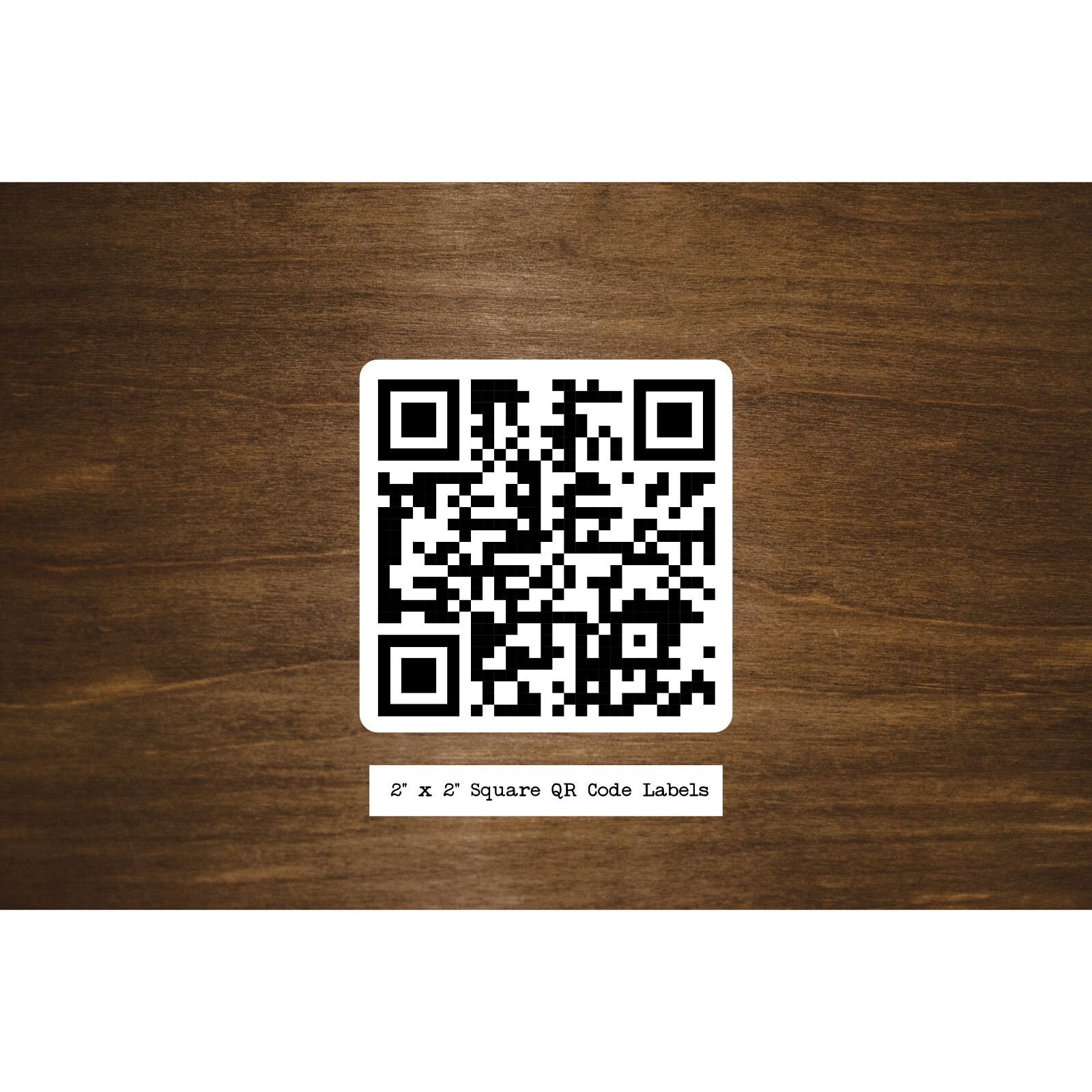 Custom QR Code Stickers With Your QR Code – 2" x 2" Square Sticker Labels