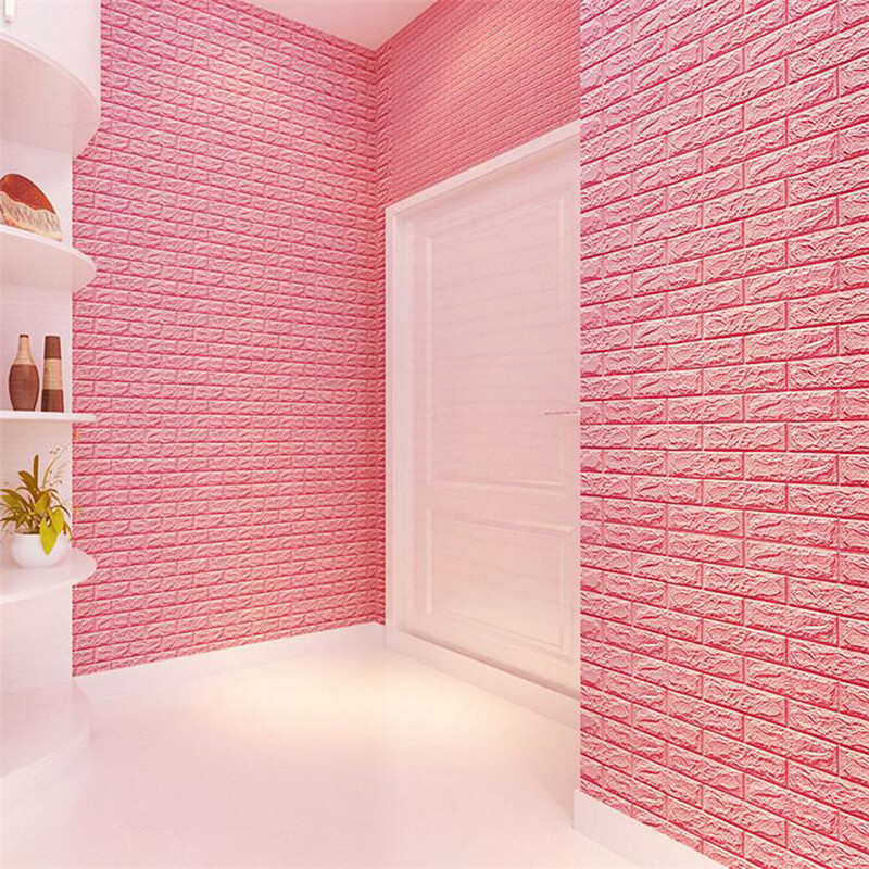 1PCS 3D Self Adhesive Brick Wall Tile Sticker Kitchen Bathroom Wallpaper Decor