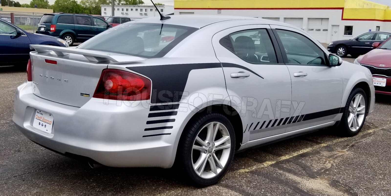 Quarter Hockey Rocker stripe stripes decal graphics Fit 2008-2013 Dodge Avenger