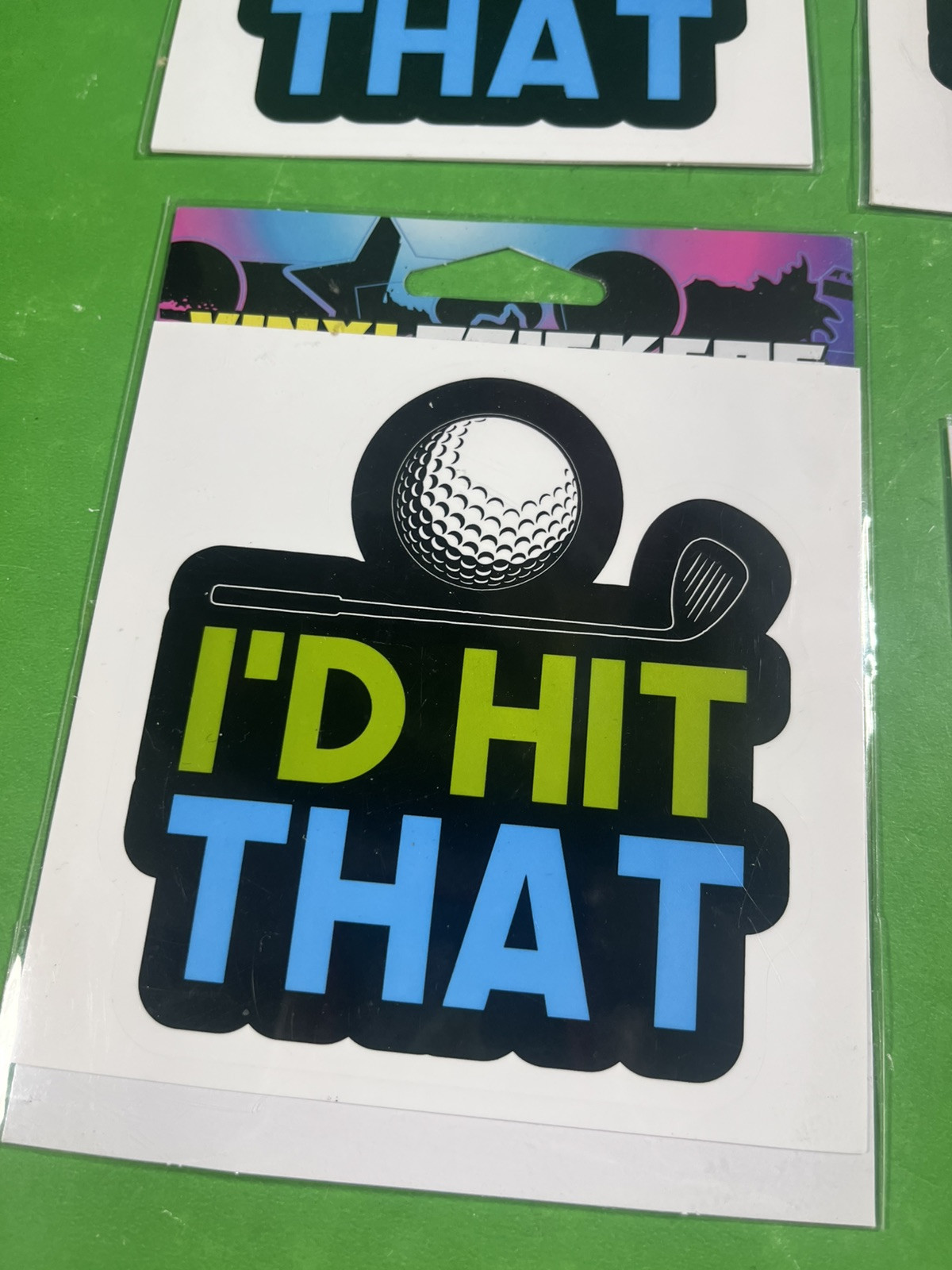 I'D HIT THAT Golf Vinyl Sticker 4.25in x 4in Lot Of 3 Plus Small Sticker Bonus