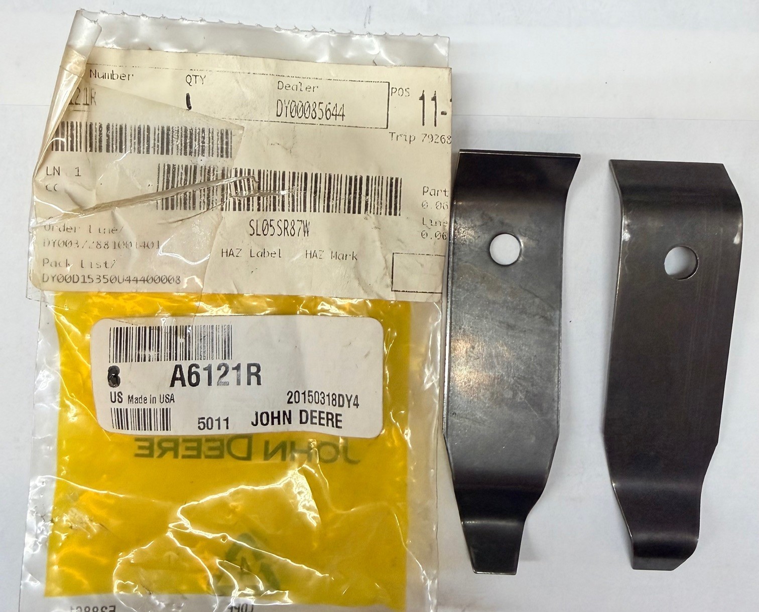 new OEM John Deere A6121R ( qty 2) spring clutch dust cover