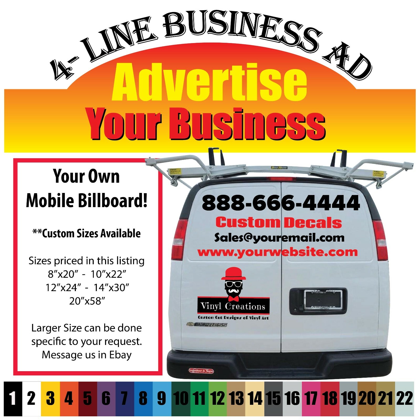 Custom Vinyl Text Business Name/Lettering Decal window Car van truck