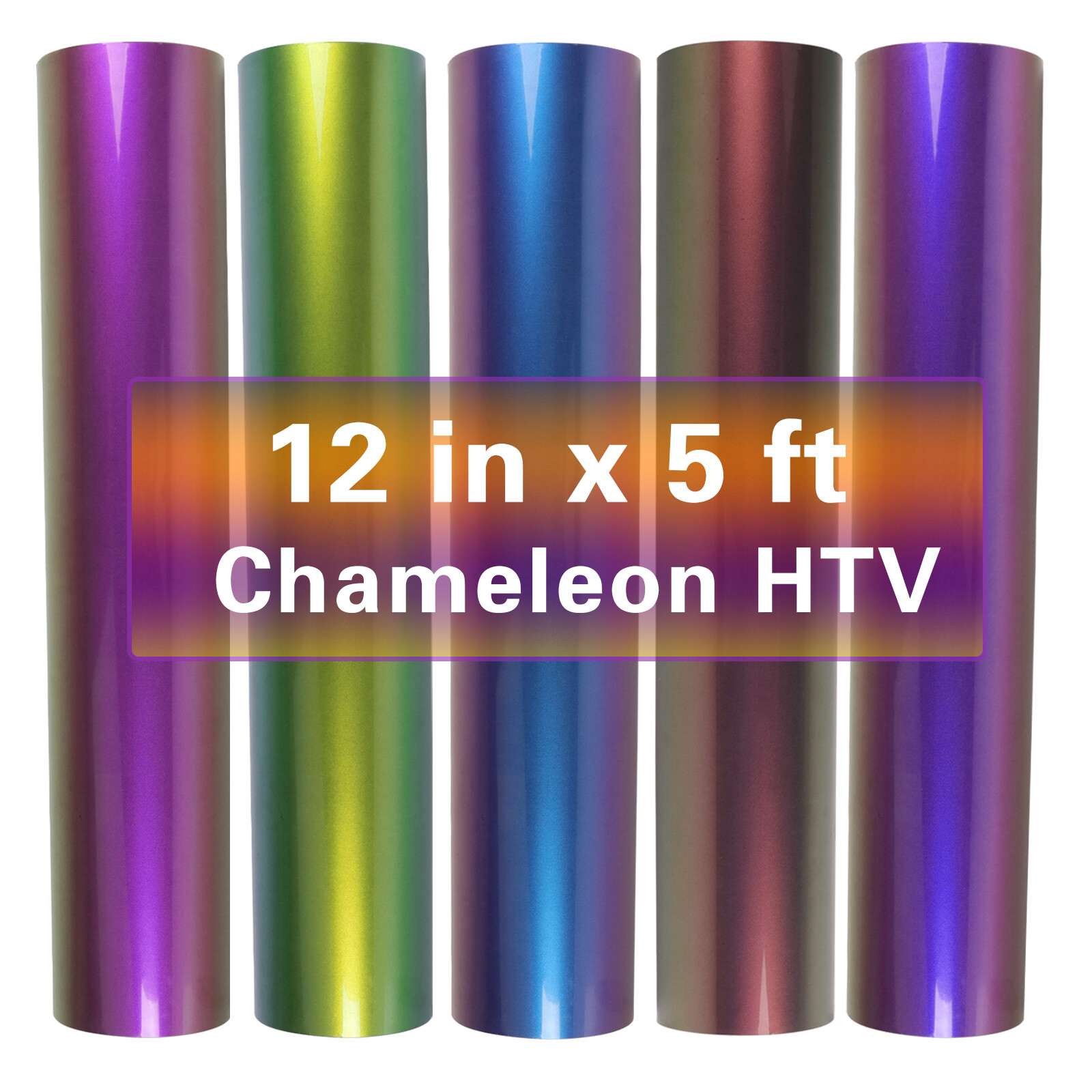 Heat Transfer Vinyl 5/10/12 FT HTV Rolls Iron on Film Clothing DIY Easy Weed