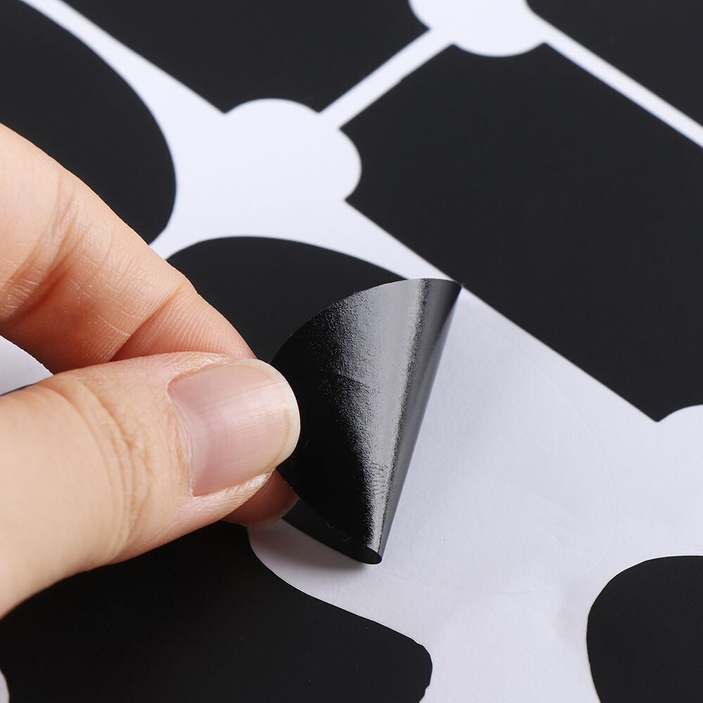 Chalkboard Labels 3.5"×2" Pack of 96 Stickers – Different Shapes
