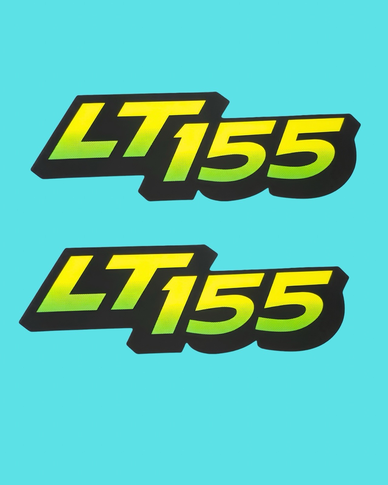 TWO LT155 Decals Tractor John Deere Laminated Vinyl USA MADE