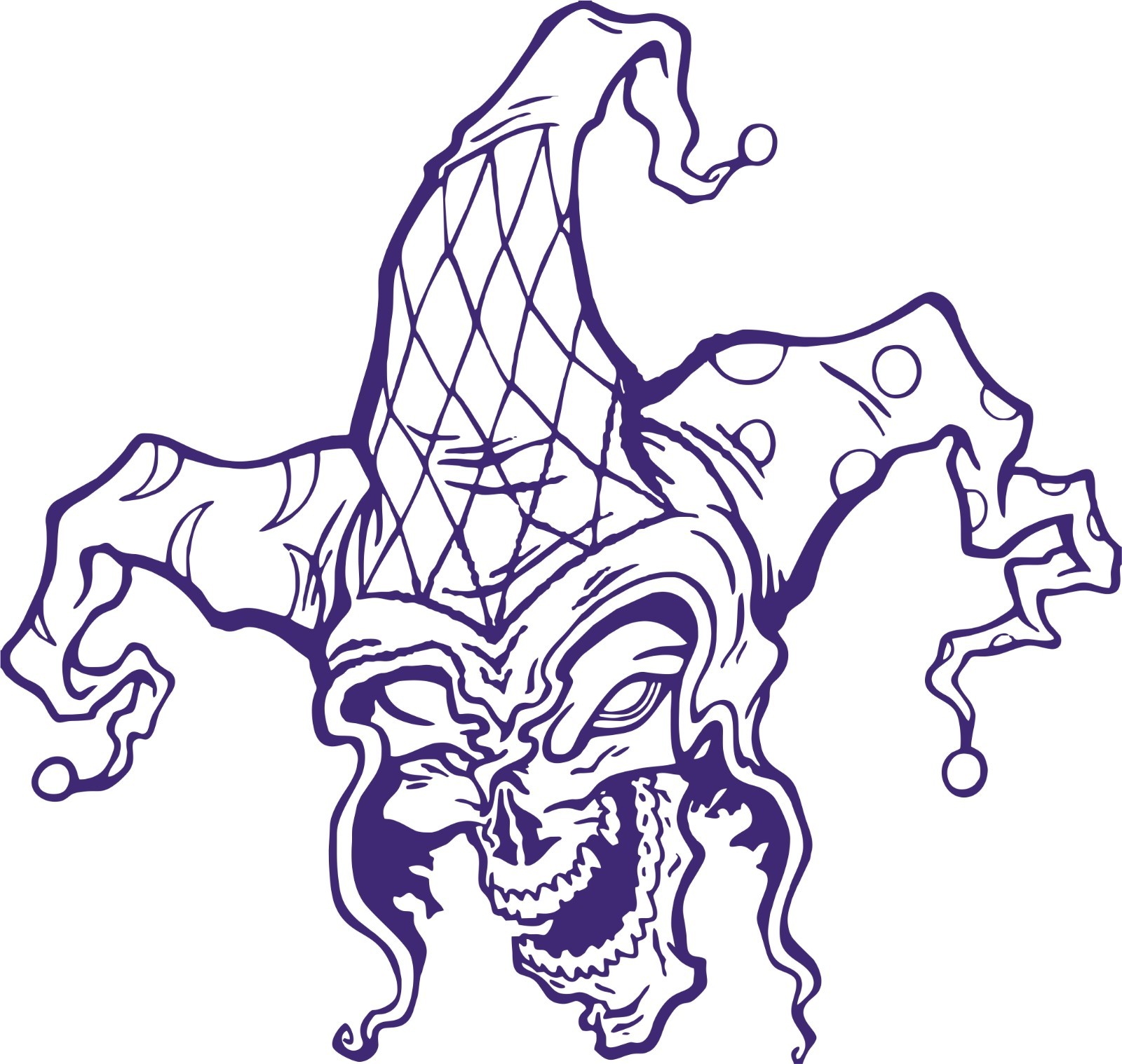 Jester Clown Skull Mask Monster Car Truck Window Laptop Vinyl Decal Sticker