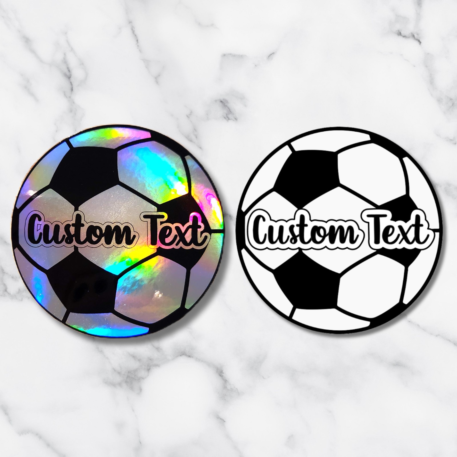 Custom Soccer Name Sticker – Personalized Round Decal, Sports Team Gift