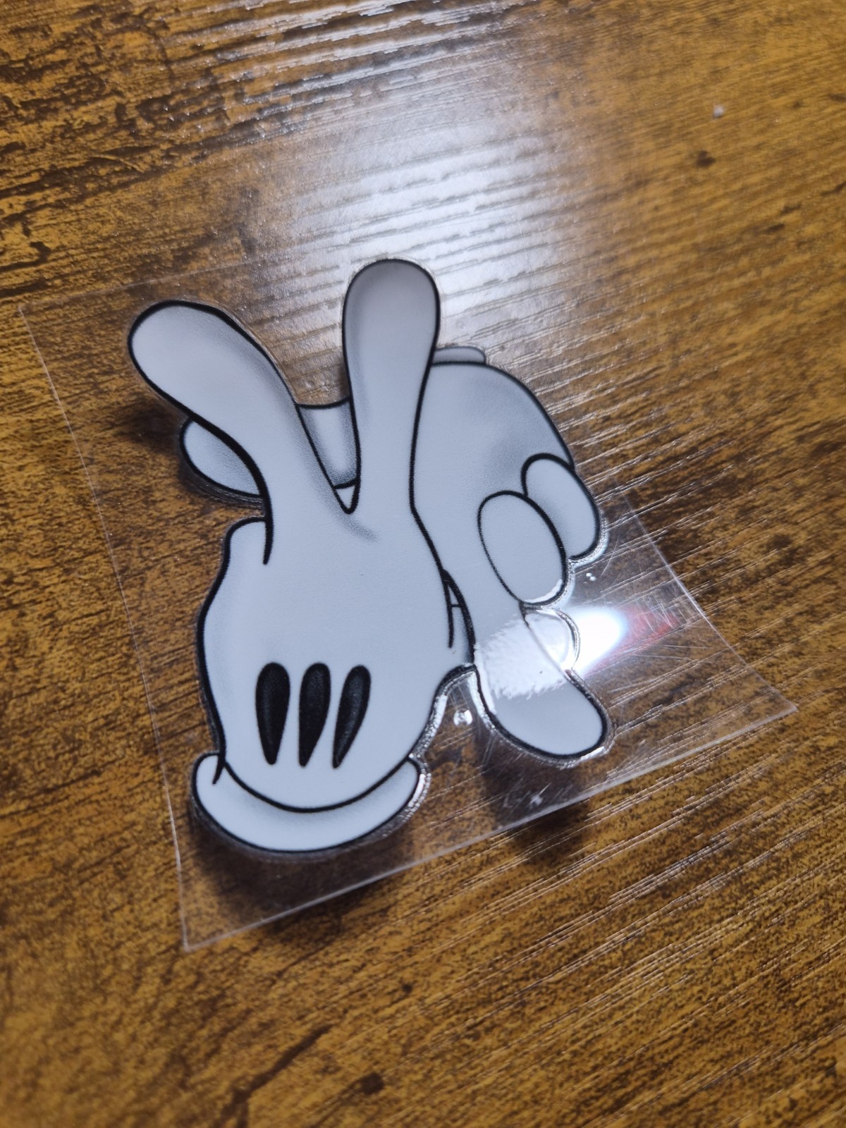 LA Mickey Mouse Hands 3" Tall High Quality UV DTF Raised Decal Sticker