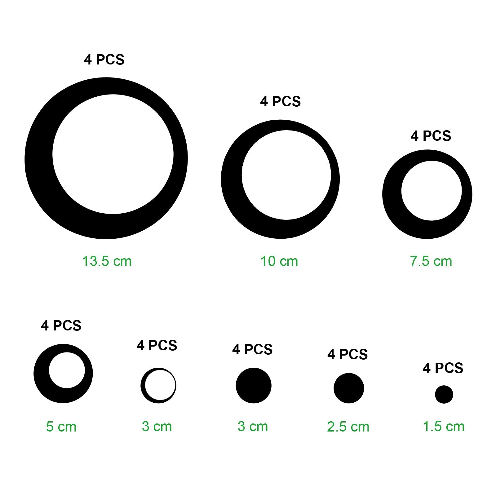 Shappy 32 Pieces Removable Circle Wall Mirror Sticker Round Decal Acrylic Set…