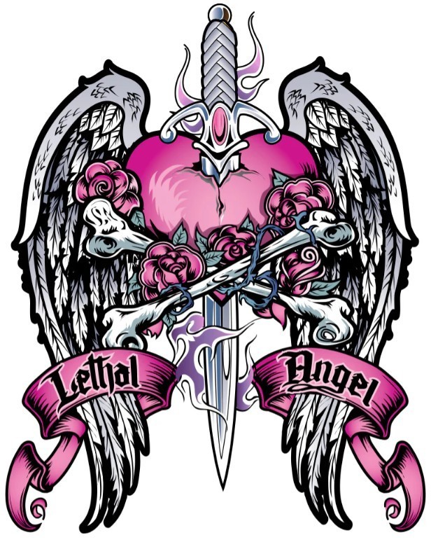 NEW LETHAL THREAT LETHAL ANGEL DAGGER MINI DECAL STICKER 2.75"x3.25" RC00033