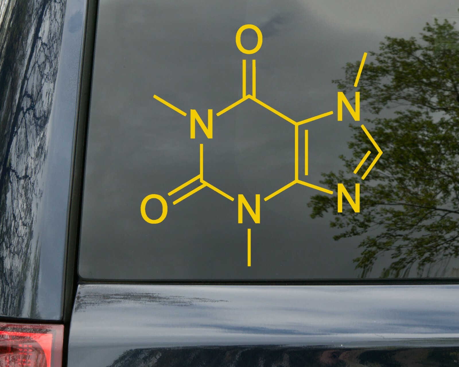 Caffeine Chemical Compound Vinyl Decal – Coffee Espresso – Die Cut Sticker
