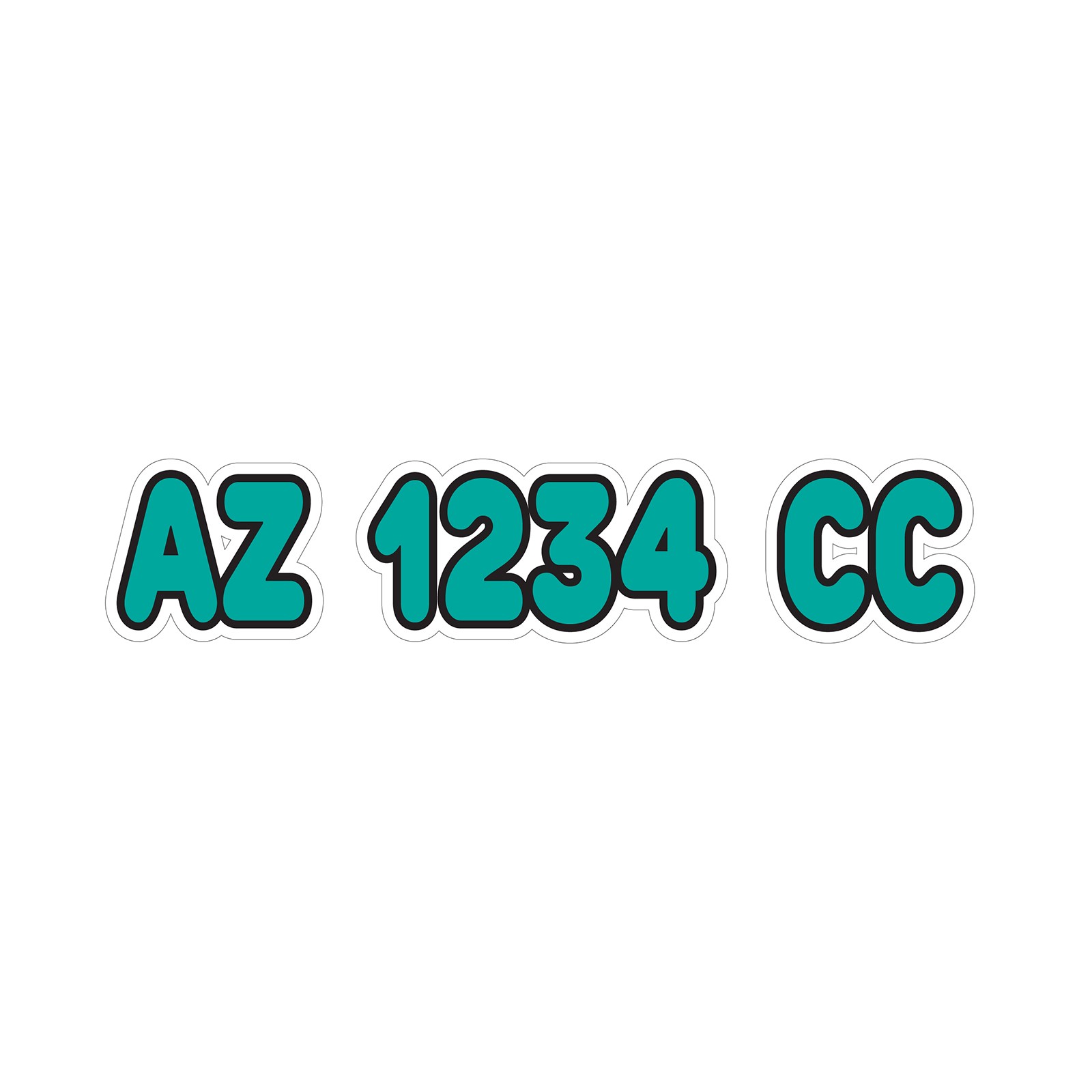 3 inch 2x Watercraft Number Custom Boat Registration Stickers3 inch Plain