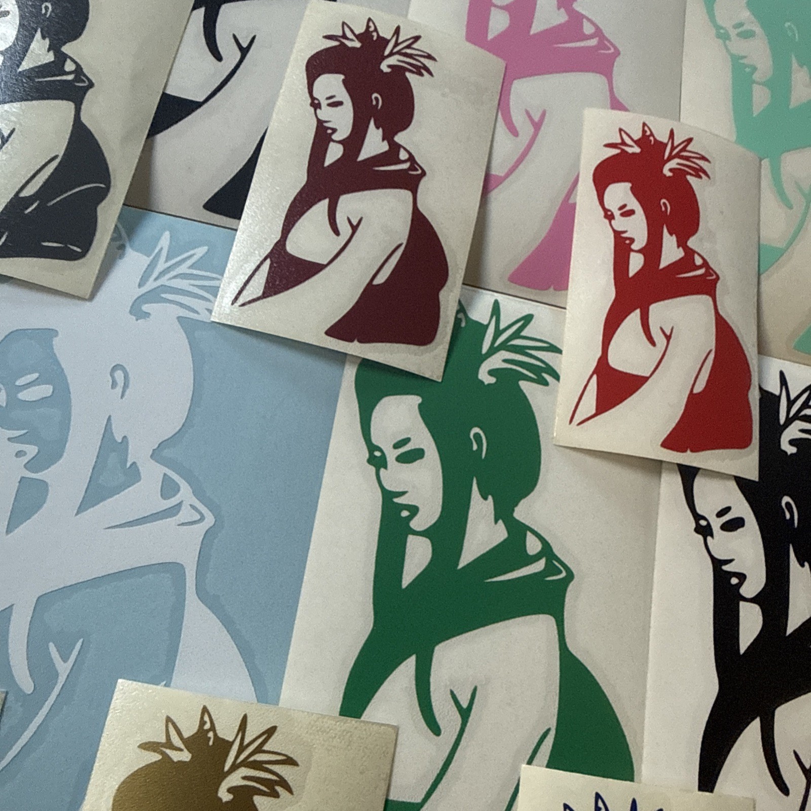 Asian Geisha Girl Decal New Japan Sticker Japanese Art 3” or 6” Inch 16 Colors