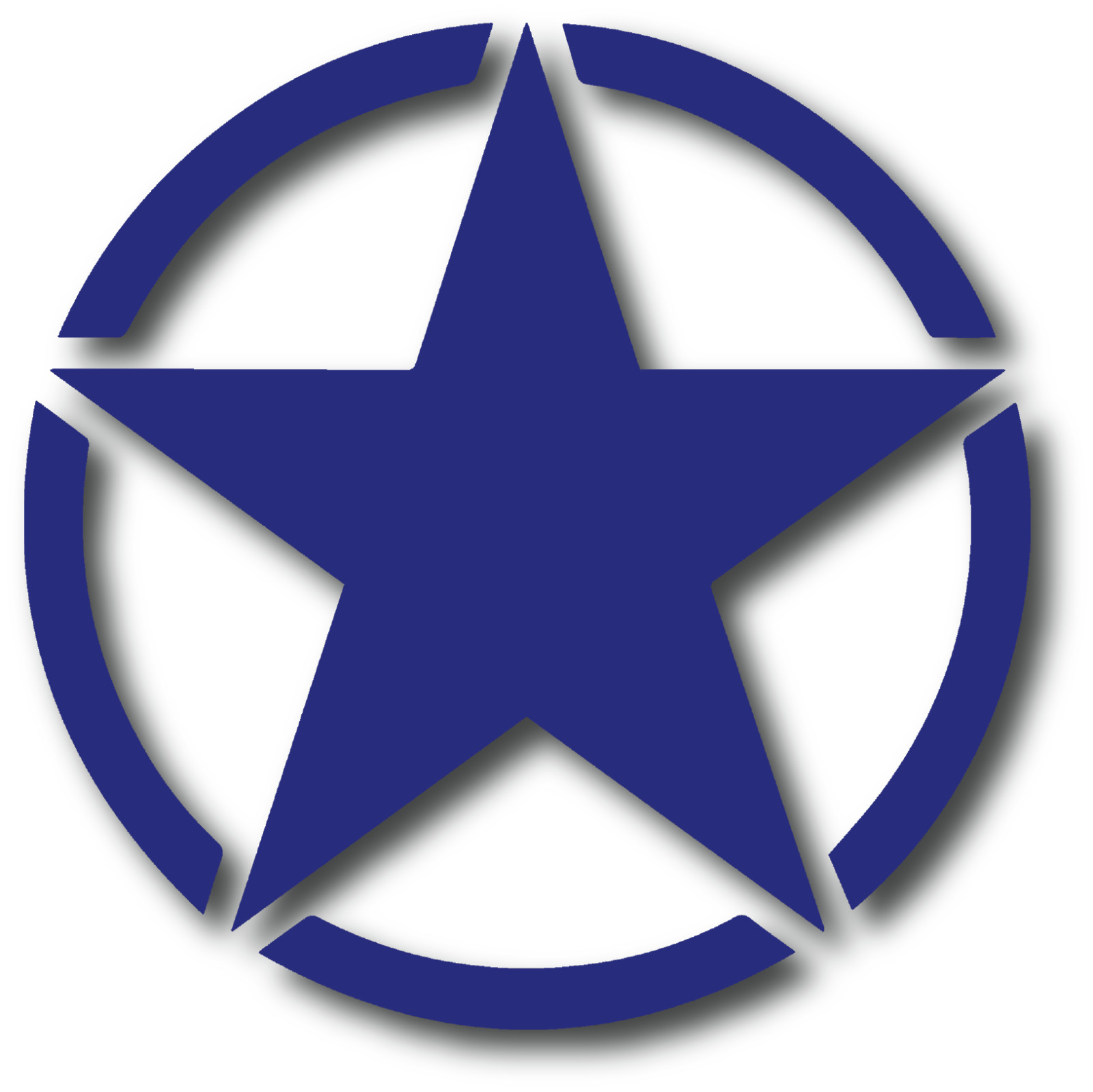 2 PACK Military Army Star Vinyl Decal Sticker 6 Colors 4 Sizes