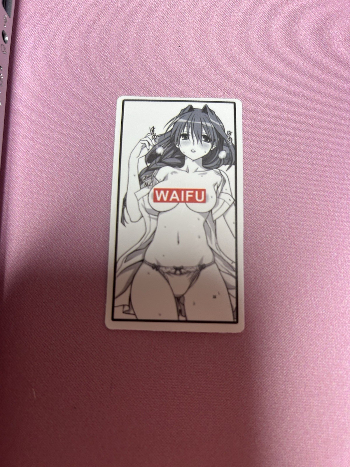 black and white waifu lewd stickers #15