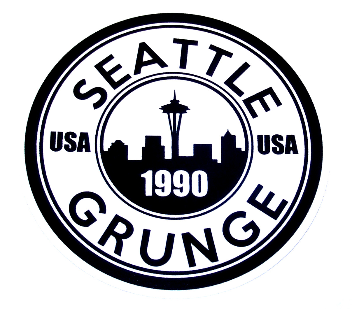 SEATTLE GRUNGE – 1990 Music LARGE Die Cut Sticker Decal Official Grunge Band