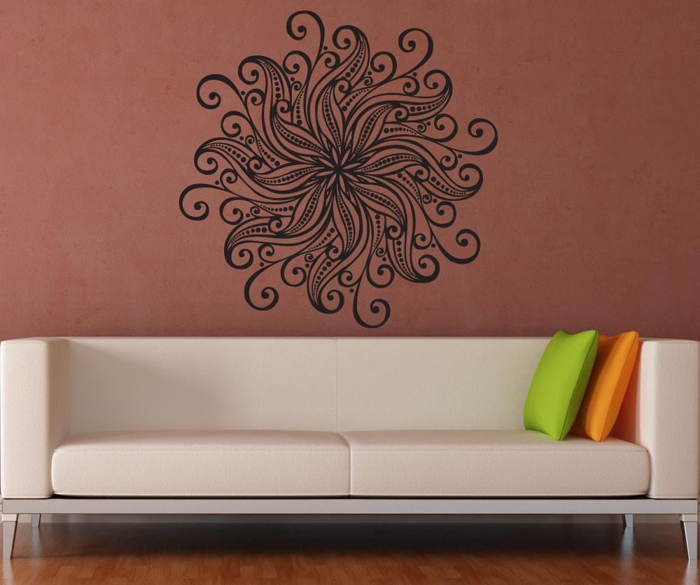 Mandala Wall Decal Headboard Bedroom Boho Decor Yoga Studio Decal. #1567