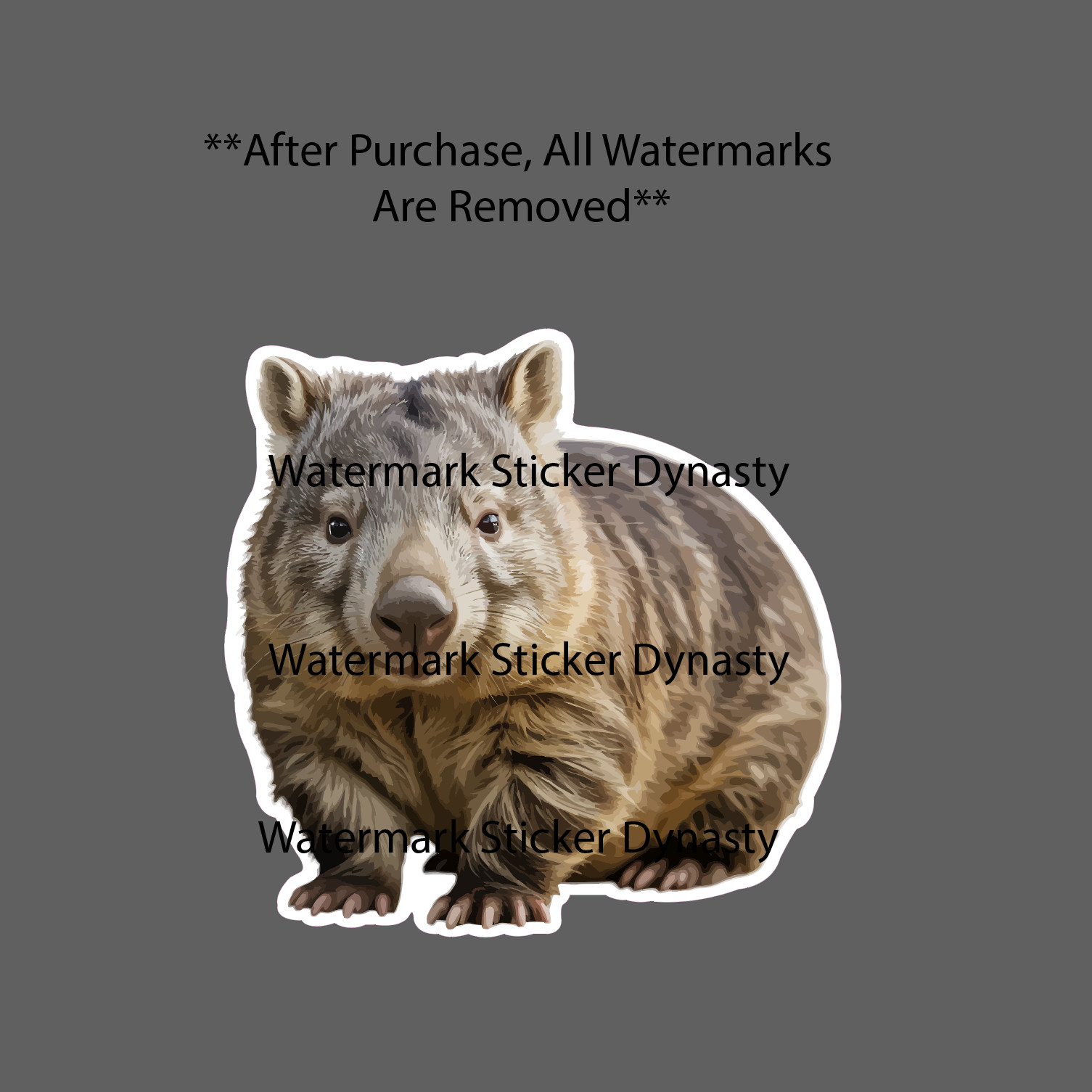 Wombat Sticker Waterproof Decal Animal Wildlife Kawaii Cute Gift NEW