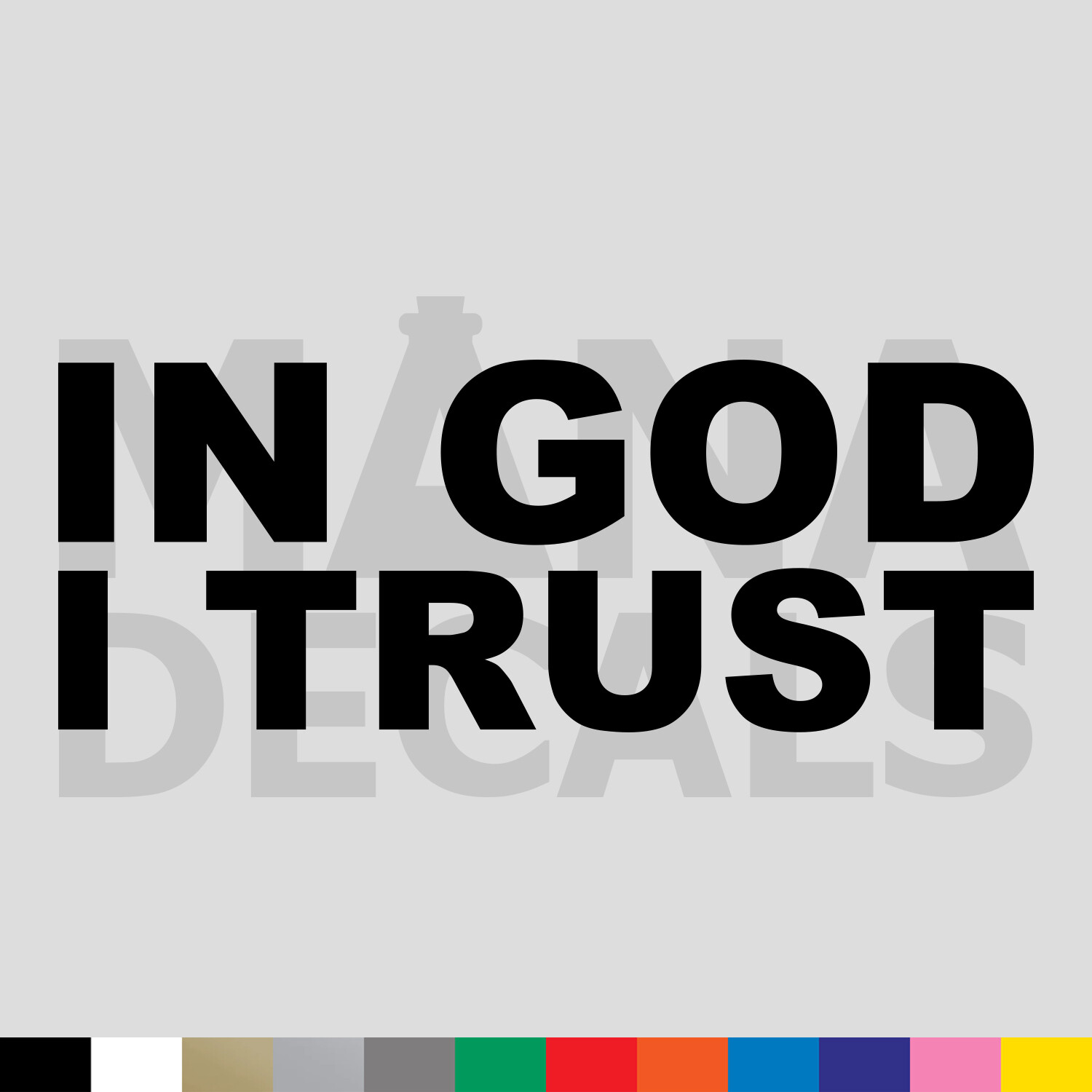 IN GOD I TRUST Template Vinyl Die Cut Decal Sticker – Jesus Christ Christian