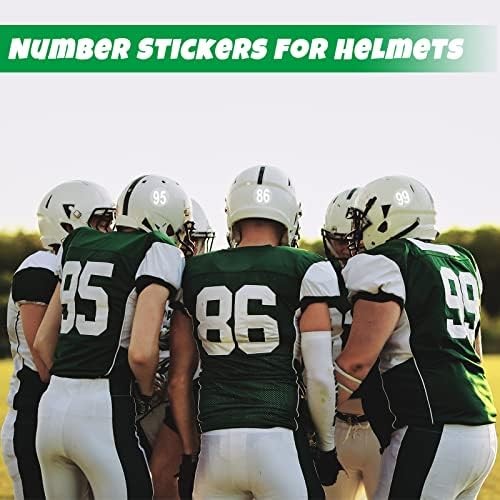 400 Pcs Sports Helmet Numbers Sticker 1.5 Inches Football Helmet Decals Baseball