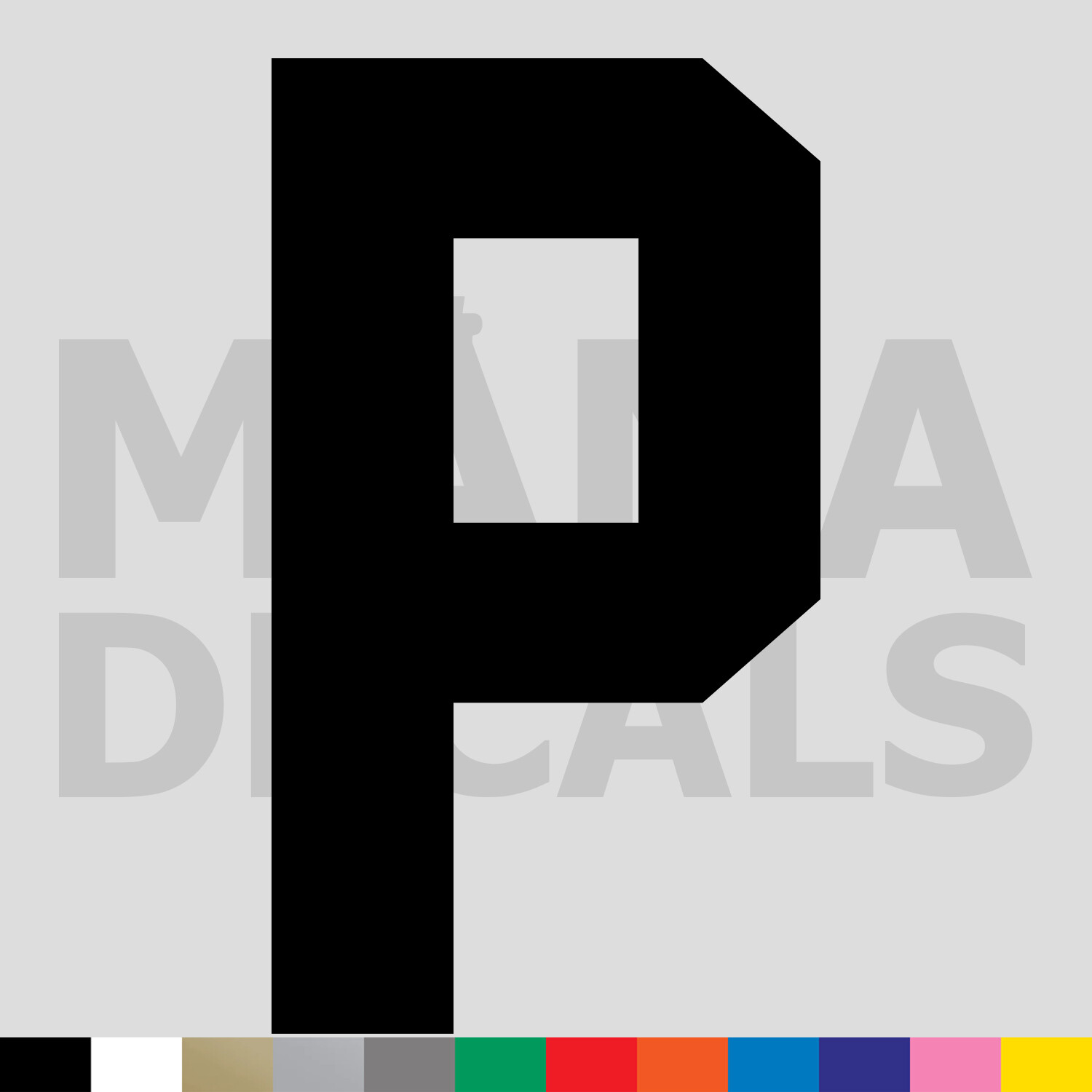 Jersey Letter P Vinyl Die Cut Decal Sticker – Sport Athlete Alphabet Text