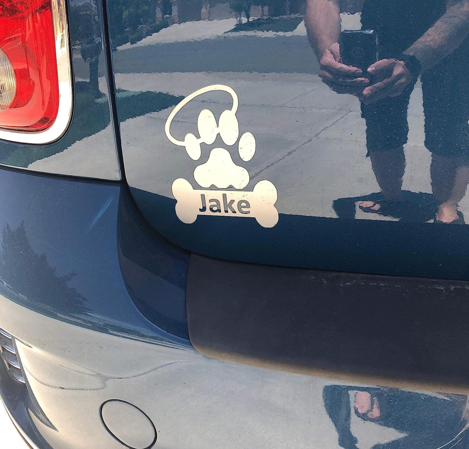 Dog Paw Halo Bone Vinyl Decal Sticker | Rest in Peace Memorial Memory Custom