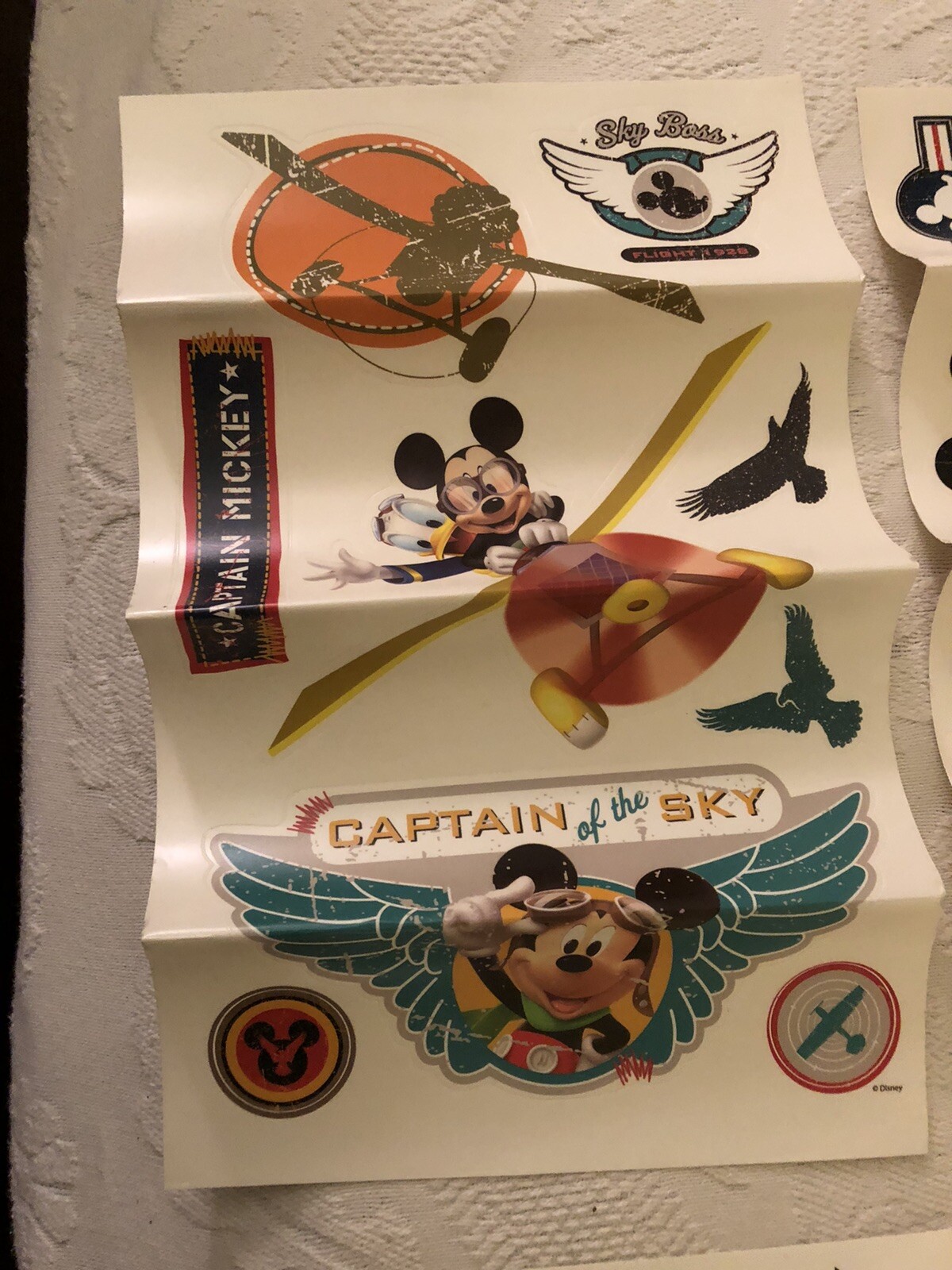 DISNEY Mickey Mouse & Friends Wall Decals Border, Vintage Aviation Theme