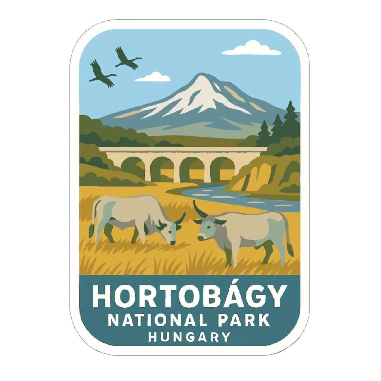 Hortobágy Hungary Iron On Heat Transfer Vinyl HTV Die-Cut World National Parks