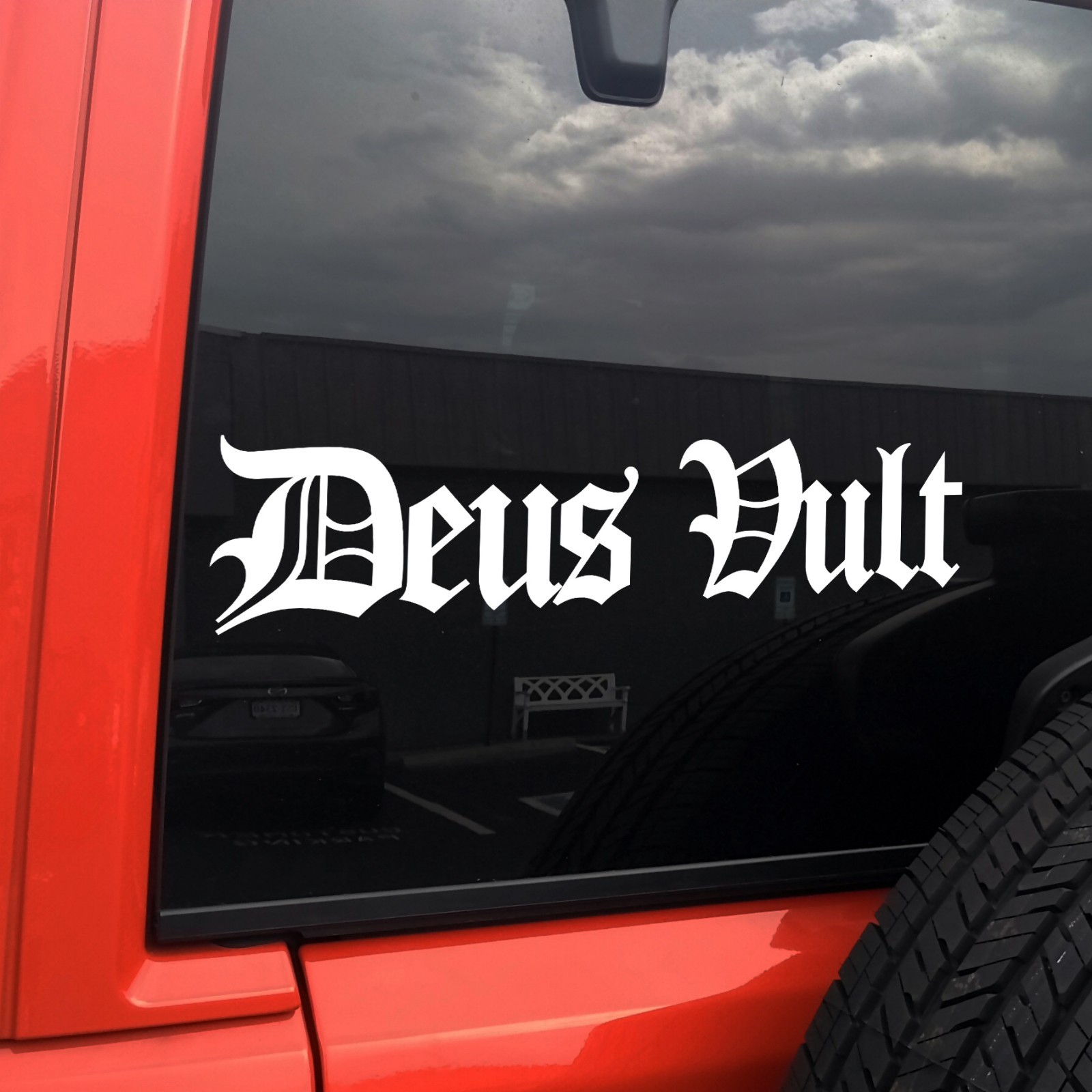 Deus Vult V2 Sticker Decal Vinyl Christianity Roman God Wills It Medieval Script