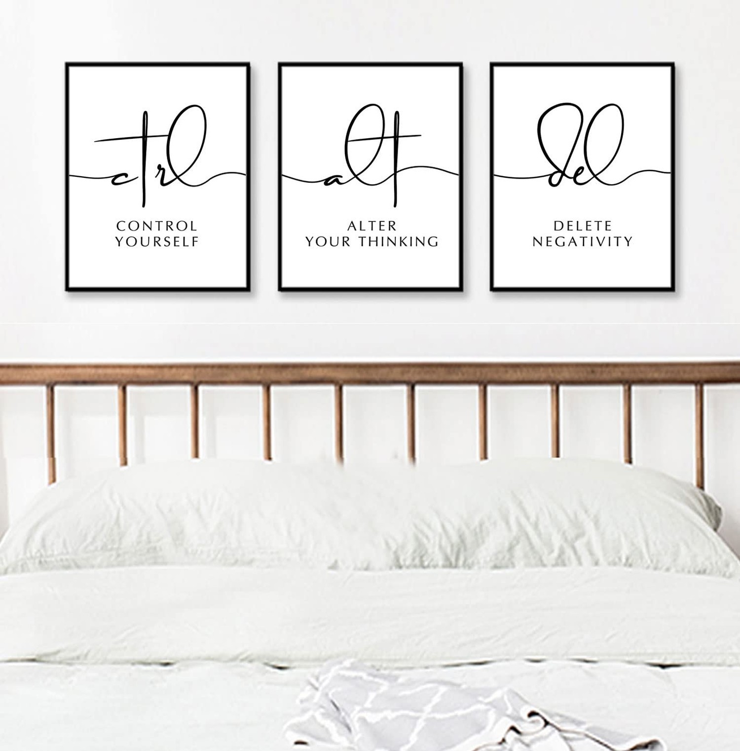 Set Of 3 Prints, Ctrl Alt Del, Motivational Decor, Office Wall Art, Inspirati…