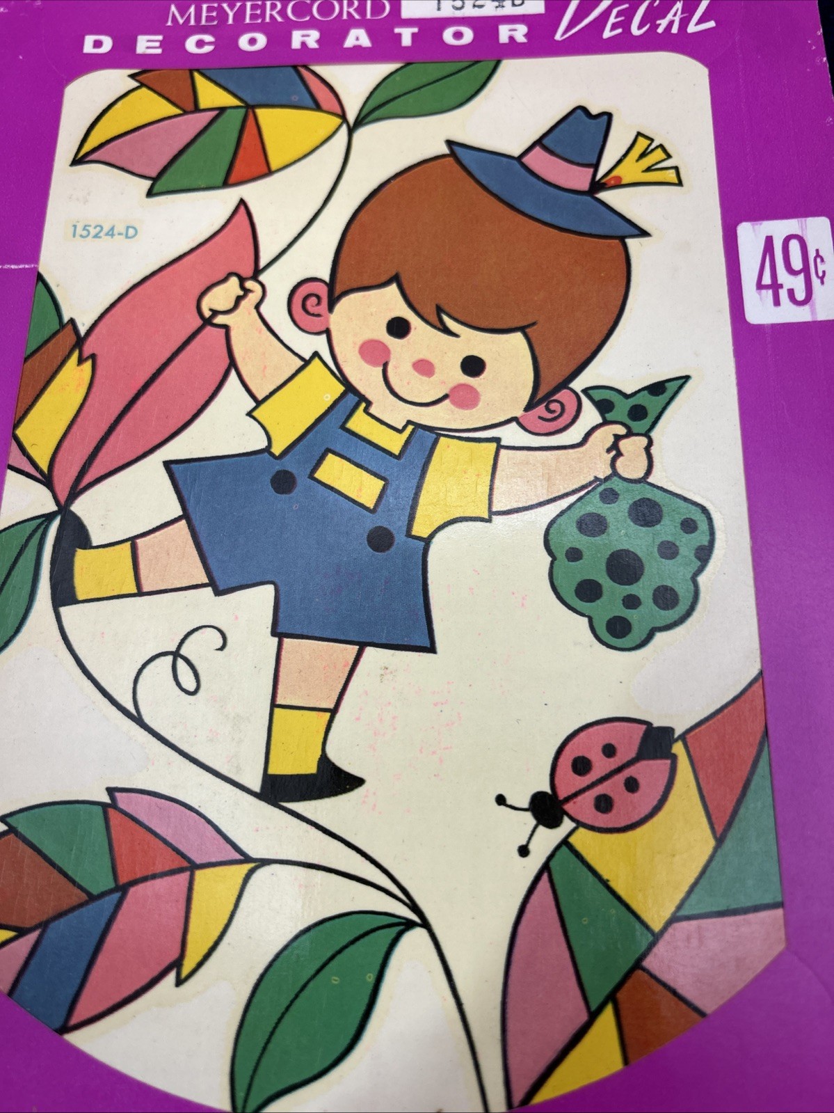 Vintage Jack & Beanstalk Dutch Boy Vine Transfer Decal Meyercord 1524D Craft
