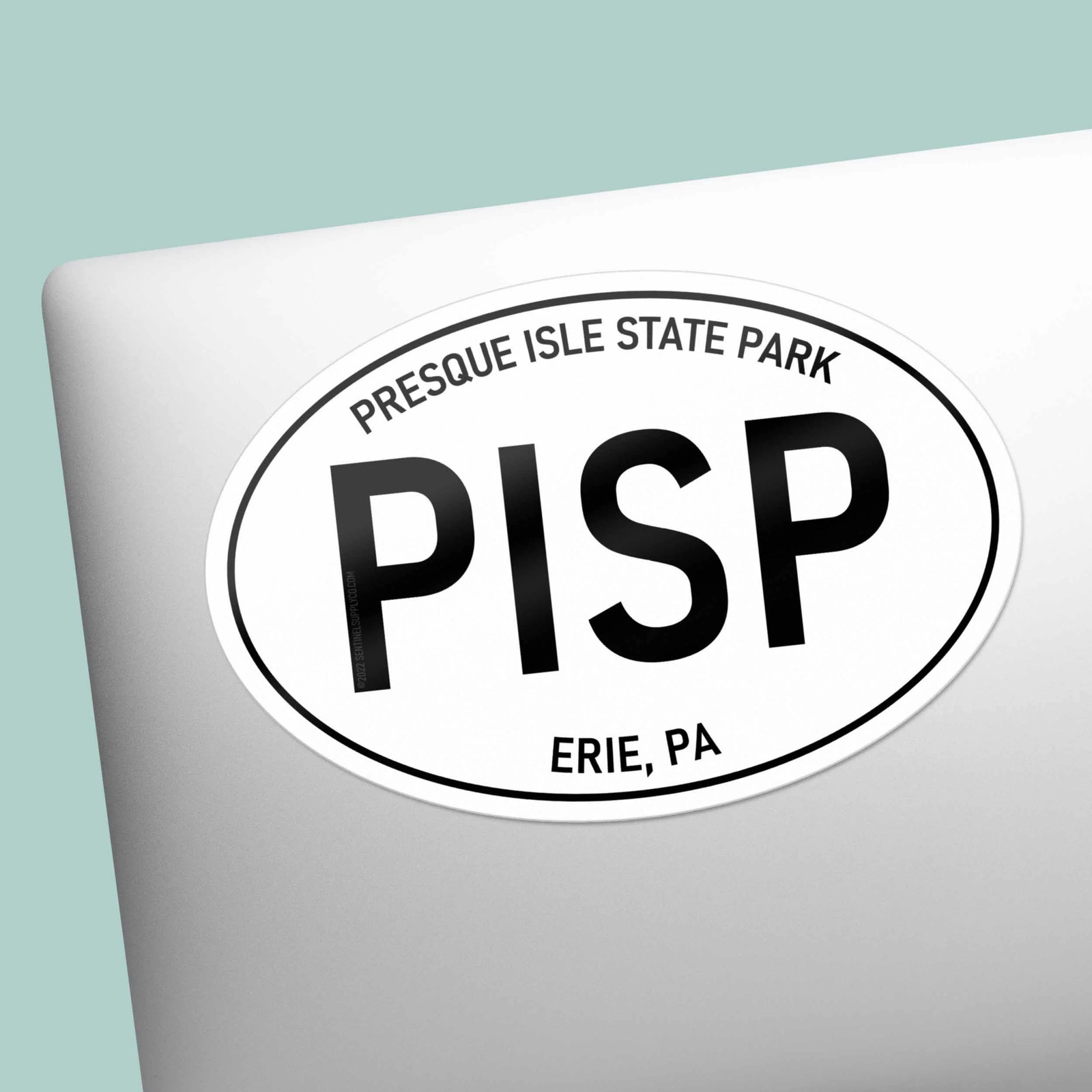 Presque Isle State Park Erie Pennsylvania White Oval Sticker