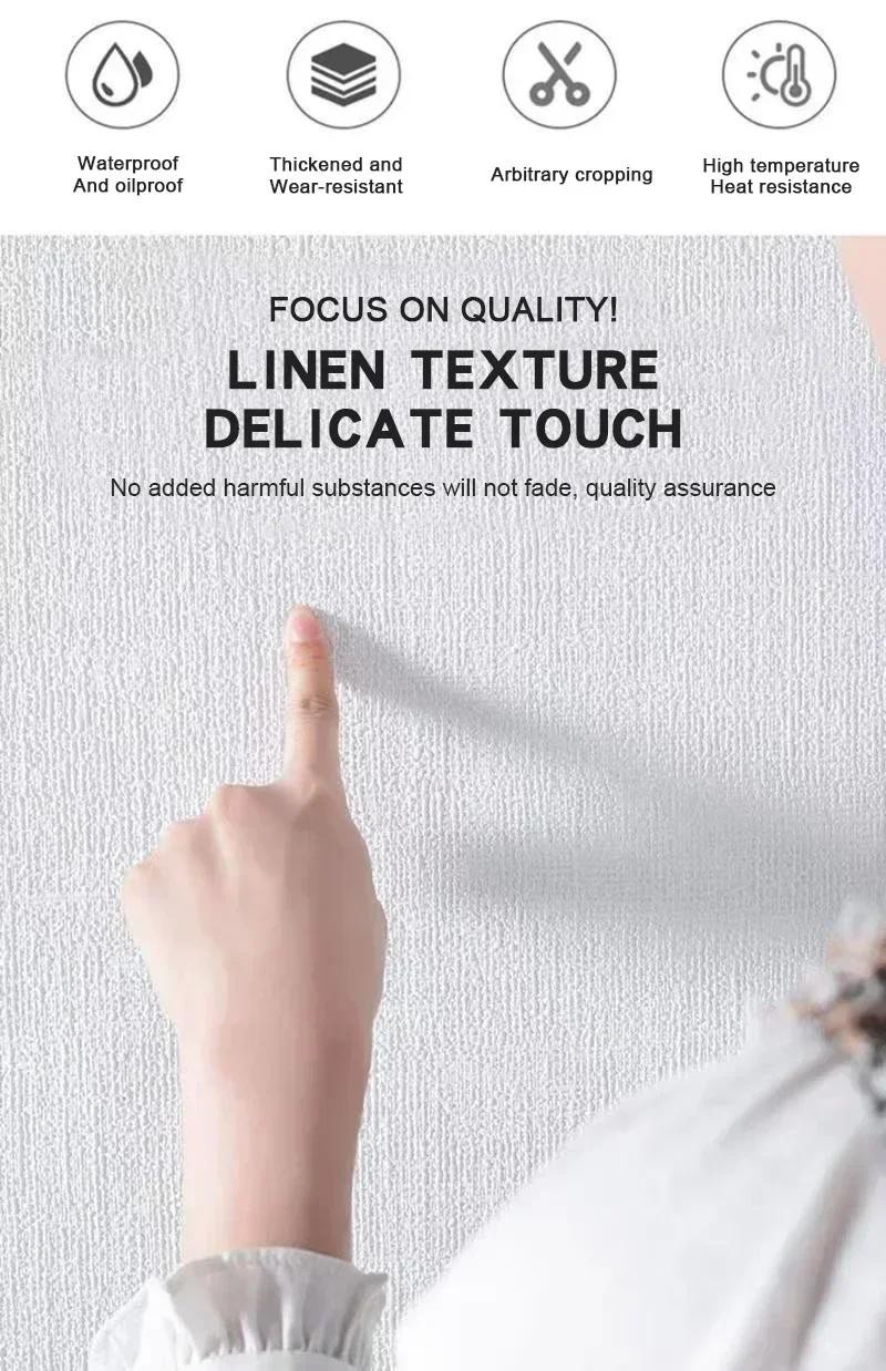 3d Linen Foam Wall Sticker, Self-adhesive Pvc Moisture-proof Home Decor.