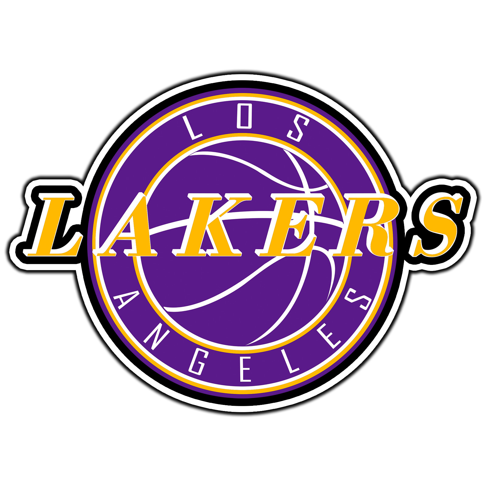 Los Angeles Lakers Logo #13 Basketball Fan Sticker Waterproof Vinyl Decal DieCut