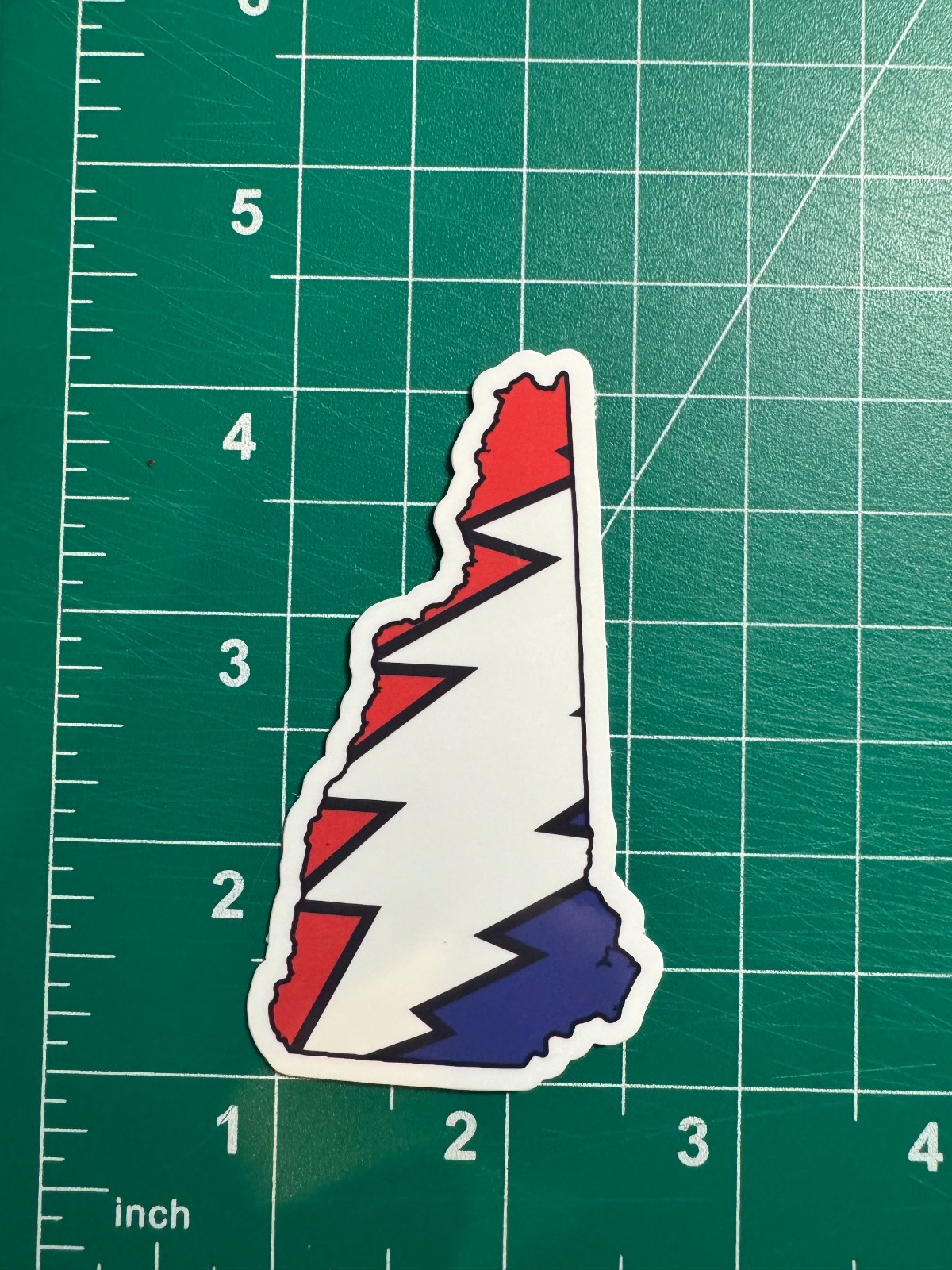 New Hampshire Stealie – Grateful Dead – Laminated Vinyl Sticker 1.5"x3"
