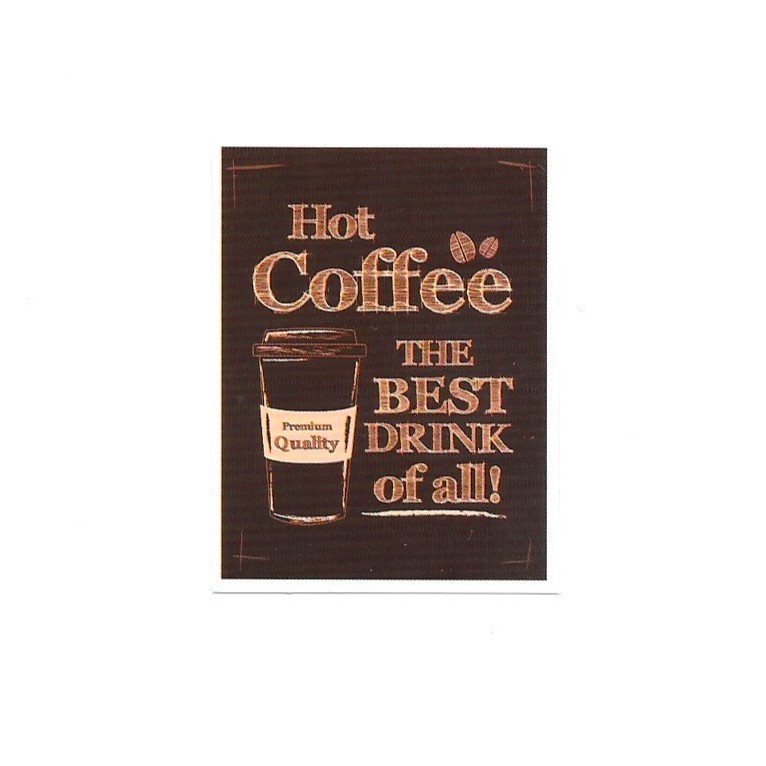 Hot Coffee Best Drink Of All Vinyl Sticker Retro To Go Cup Mug Laptop Cafe Sign