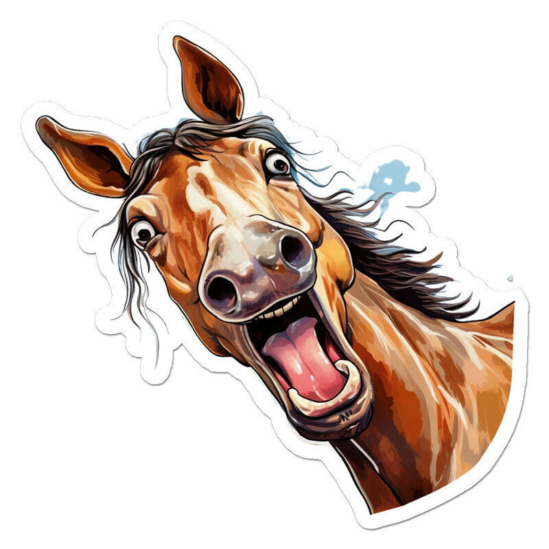 Funny Horse Sticker Decal