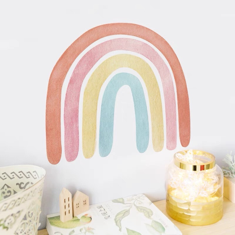 large rainbow wall decal decor sticker kids room nursery