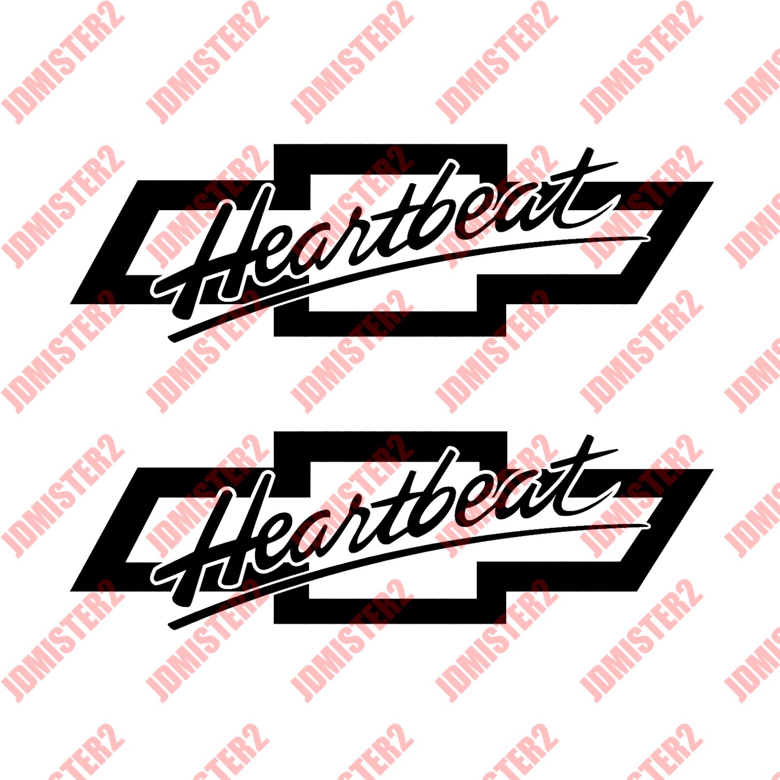 Chevy Heartbeat of America Decal Vinyl Sticker Ford Truck CHEVROLET – Any Size