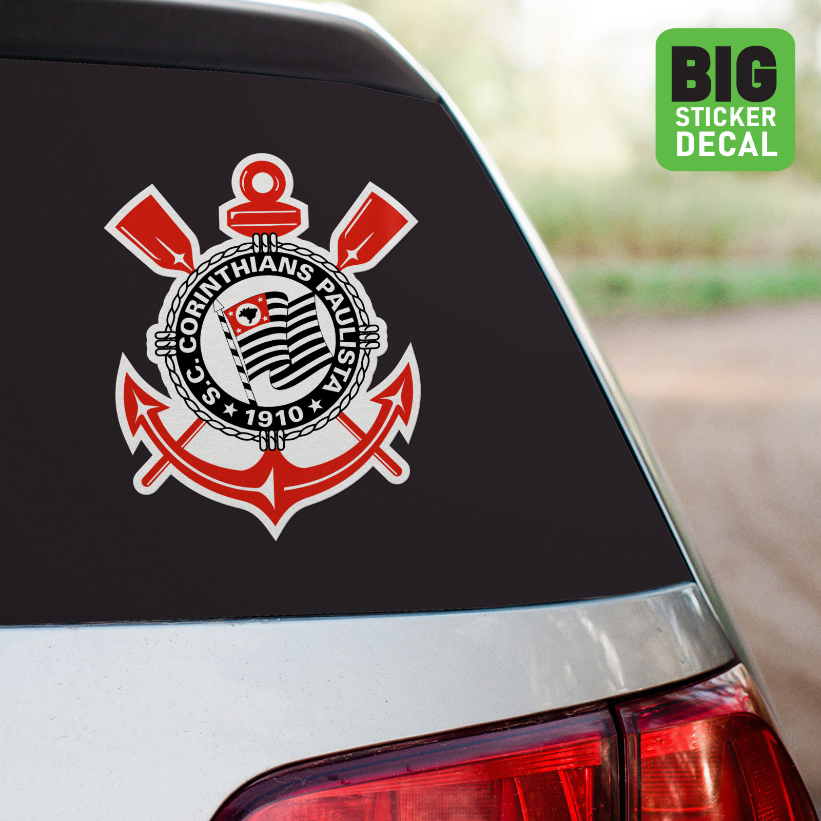 Corinthians Brazil Big Laminated Vinyl Sticker Car Decal Calcomania Carro